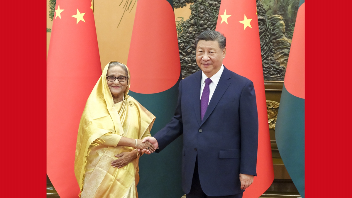 習近平會見孟加拉國總理哈西娜